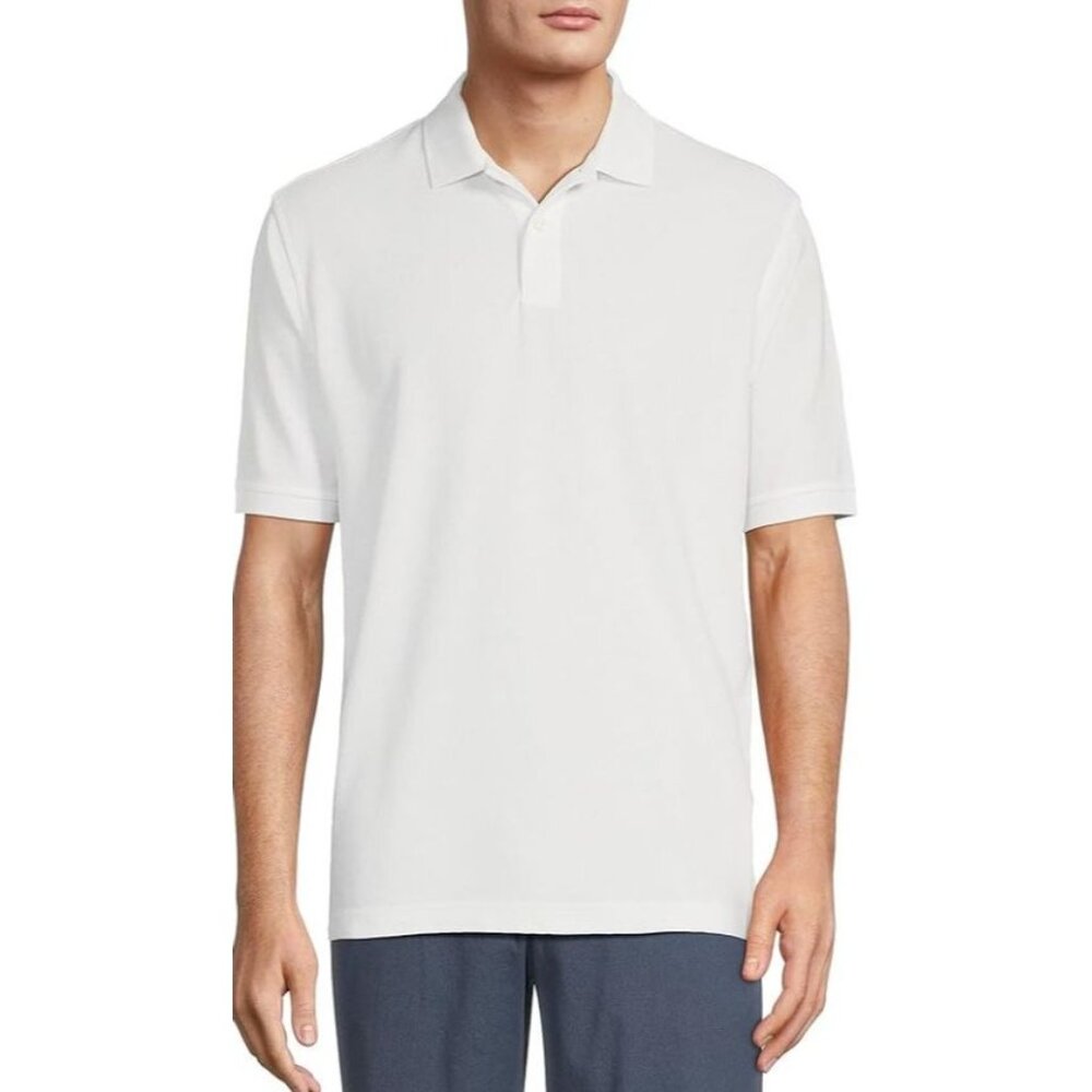 Gold Label Roundtree & Yorke‎ SUPIMA White Short Sleeve Polo Shirt Men's M, NWT